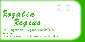 rozalia regius business card